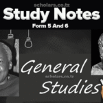 GS Form Five and Six Study Notes (A'Level Form Four Notes) - All Topics Topic 1: Man, Philosophy And Religion - General Studies Notes Form 5 & 6